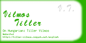 vilmos tiller business card